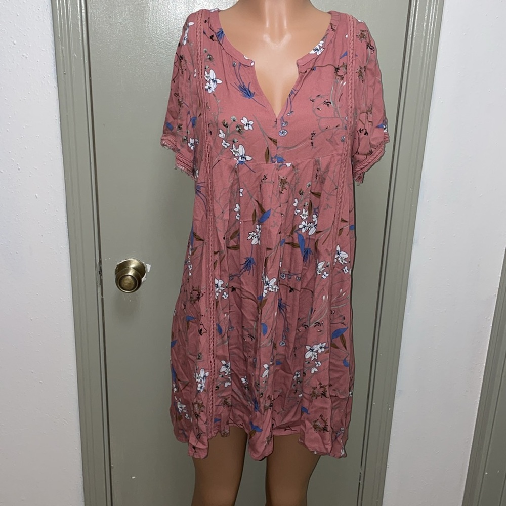 Umgee Floral Mini Dress Size Small EUC